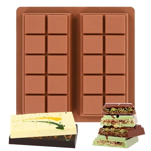 Dubai Chocolate Molds 1 Inch Deep, Silicone Chocolate Bar Mold Non-Stick, Flexible, Large and Thick Homemade Chocolates, Candies, and Desserts - Set of 1 Dubai Chocolate Molds 1 Inch Deep, Silicone Chocolate Bar Mold Non-Stick, Flexible, Large and Thick Homemade Chocolates, Candies, and Desserts - Set of 1