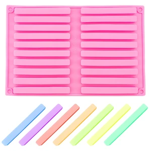 2 PACK Chocolate Rod Stick Silicone Strip Molds, 20 Bars Strips Biscuit Candy Molds for Cookies Candy Crayon Candle Soap Ice Cube Tray 2 PACK Chocolate Rod Stick Silicone Strip Molds, 20 Bars Strips Biscuit Candy Molds for Cookies Candy Crayon Candle Soap Ice Cube Tray
