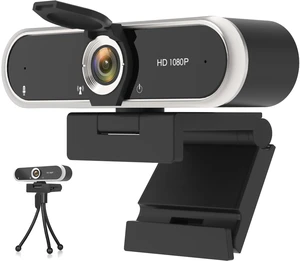 Webcam 1080P with Microphone & Privacy Cover for PC/Laptop, USB Computer Camera Plug & Play with Auto Light Correction for Video Calls, Live Streaming Gaming & Online Meetings Webcam 1080P with Microphone & Privacy Cover for PC/Laptop, USB Computer Camera Plug & Play with Auto Light Correction for Video Calls, Live Streaming Gaming & Online Meetings