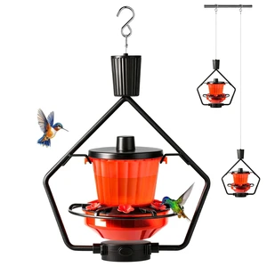 Retractable Hummingbird Feeder for Outdoor with 4" Top-Fill Wide Mouth Retractable Hummingbird Feeder for Outdoor with 4" Top-Fill Wide Mouth