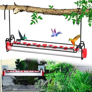 Hummingbird Feeder for Outdoors Hanging, Hanging & Window Two-Mode Horizontal Hummingbird Feeder Tube, with Perch for Standing and Drinking, 12 Feeding Ports, Leak & Bee Proof, Easy to Clean & Fill Hummingbird Feeder for Outdoors Hanging, Hanging & Window Two-Mode Horizontal Hummingbird Feeder Tube, with Perch for Standing and Drinking, 12 Feeding Ports, Leak & Bee Proof, Easy to Clean & Fill