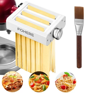 FOHERE 3-IN-1 Pasta Maker Attachment for KitchenAid Stand Mixer FOHERE 3-IN-1 Pasta Maker Attachment for KitchenAid Stand Mixer