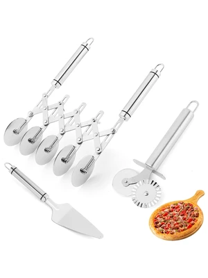 5 Wheel Pastry Cutter, Stainless Steel Dough Divider with Handle 5 Wheel Pastry Cutter, Stainless Steel Dough Divider with Handle