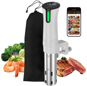 5G WIFI Sous Vide Machine|1100 Watts Sous Vide-Precision Cooker with Bag, Recipes| Thermal Immersion Circulator, Fast Heating with Accurate Temperature and Timer, LED Touch Screen/APP Control,White 5G WIFI Sous Vide Machine|1100 Watts Sous Vide-Precision Cooker with Bag, Recipes| Thermal Immersion Circulator, Fast Heating with Accurate Temperature and Timer, LED Touch Screen/APP Control,White