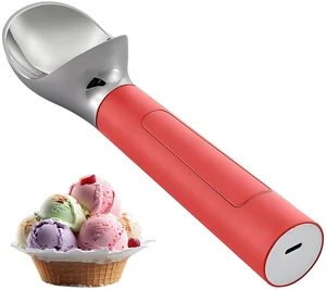 Heated Ice Cream Scoop Rechargeable, Electric Warming Ice Cream Scooper with LED Display, Heats to 158°F for Hard Ice Cream, IP67 Waterproof (Red, 2 oz) Heated Ice Cream Scoop Rechargeable, Electric Warming Ice Cream Scooper with LED Display, Heats to 158°F for Hard Ice Cream, IP67 Waterproof (Red, 2 oz)