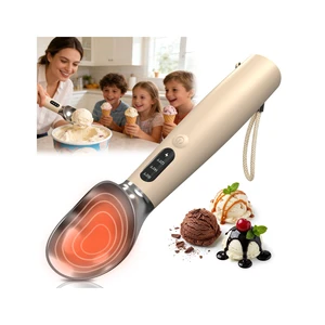Heated Ice Cream Scoop, 3-Temp Electric Cordless Warming Scooper Heated Ice Cream Scoop, 3-Temp Electric Cordless Warming Scooper