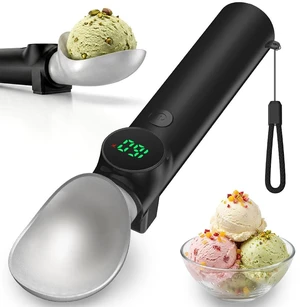 Heated Ice Cream Scoop Rechargeable, Electric Scooper with Drip-Proof Stand Heated Ice Cream Scoop Rechargeable, Electric Scooper with Drip-Proof Stand