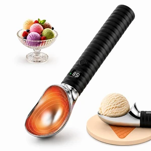 Heated Ice Cream Scoop Rechargeable, with LED Display Screen(Black) Heated Ice Cream Scoop Rechargeable, with LED Display Screen(Black)