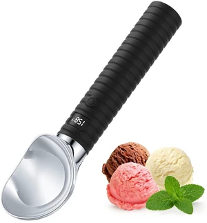 Heated Ice Cream Scoop, Rechargeable Electric Scooper with 2-Level Adjustable Heat, Fast Heating for Hard Ice Cream, Easy on Hands, Ideal for Seniors & Kids with Gift box Heated Ice Cream Scoop, Rechargeable Electric Scooper with 2-Level Adjustable Heat, Fast Heating for Hard Ice Cream, Easy on Hands, Ideal for Seniors & Kids with Gift box