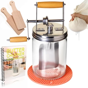 Butter Churner Hand Crank Mason Jar Homemade Butter Churn Kit Machine Butter Churner Hand Crank Mason Jar Homemade Butter Churn Kit Machine