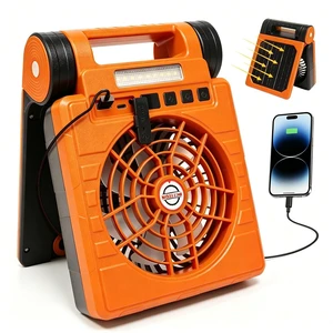 Solar Camping Fan Portable Outdoor Hanging Fan USB Rechargeable Solar Powered Camping Fan for Tent Fishing Picnic Large Wind Solar Outdoor Fan Rechargeable Desktop Hanging Dual Use(Orange) Solar Camping Fan Portable Outdoor Hanging Fan USB Rechargeable Solar Powered Camping Fan for Tent Fishing Picnic Large Wind Solar Outdoor Fan Rechargeable Desktop Hanging Dual Use(Orange)