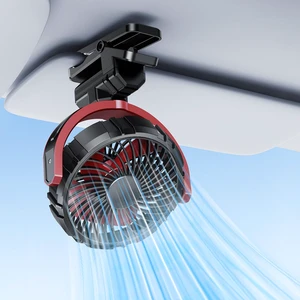 Car Clip on Fan for Sun Visor Handle, 2000Mah Rechargeable Battery Powered Usb Fans That Blow Cold Air, Portable Car Cooling Fan for Cars without Ac, for Vehicle, Van, Suv, Rv, Truck, Red Car Clip on Fan for Sun Visor Handle, 2000Mah Rechargeable Battery Powered Usb Fans That Blow Cold Air, Portable Car Cooling Fan for Cars without Ac, for Vehicle, Van, Suv, Rv, Truck, Red