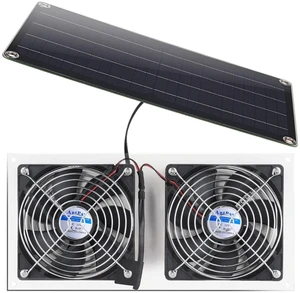 AntPay Solar Powered Fan Kit, IPX7 Weatherproof Dual Fan, Solar Exhaust Intake Cooling Ventilation for Chicken Coop,Greenhouse,Shed,Pet House,Outside with 11Ft/3.5m AntPay Solar Powered Fan Kit, IPX7 Weatherproof Dual Fan, Solar Exhaust Intake Cooling Ventilation for Chicken Coop,Greenhouse,Shed,Pet House,Outside with 11Ft/3.5m