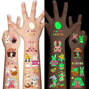 80Pcs Easter luminous temporary tattoos for kids,Glow in The Dark Easter Basket party Tattoos stickers, dwarf colored egg carrot rabbit egg facial makeup Tattoos, holiday party Supplies Favors Gifts 80Pcs Easter luminous temporary tattoos for kids,Glow in The Dark Easter Basket party Tattoos stickers, dwarf colored egg carrot rabbit egg facial makeup Tattoos, holiday party Supplies Favors Gifts