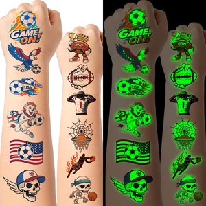 96 Glow in the Dark Soccer Football Temporary Tattoos for Kids 96 Glow in the Dark Soccer Football Temporary Tattoos for Kids
