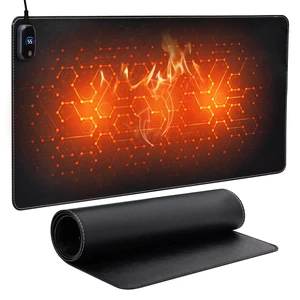 Heated Mouse Pad,Warm Desk Pad with 3 Levels Heating & Timed Auto Shut-Off,PU Leather Heated Desk Pad Foot Warmer Pad for Home Office -31.5 x 13 Inch Black Heated Mouse Pad,Warm Desk Pad with 3 Levels Heating & Timed Auto Shut-Off,PU Leather Heated Desk Pad Foot Warmer Pad for Home Office -31.5 x 13 Inch Black
