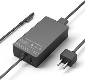 65W Surface Pro Charger Replacement for  Surface Laptop 2 3 Surface Pro X 9 8 7 6 5 4 3 Surface Go 2 Go 3 Surface Book 1 2  Surface Charger Power Supply Adapter