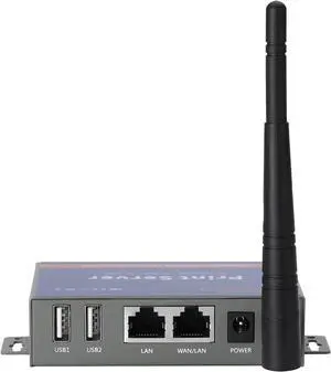 Wireless Print Server for USB Printer (NOT Plug&Play), 2 Port USB Print Server, Convert Wired Printer to Wireless WiFi Ethernet Networking - Windows Mac Linux Compliant - CR202