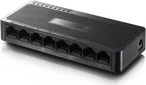 ST3108S 8 Port 10/100Mbps Fast Ethernet Switch | Desktop Ethernet Splitter, Ethernet Hub, Plug and Play, Traffic Optimization Auto-Negotiation RJ45 Ports with Compact Design