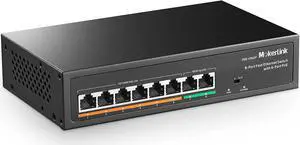 MokerLink 8 Port PoE Switch with 6 PoE+ Port, 2 Uplink, 100Mbps, 78W AI Detection IEEE802.3af/at, Fanless Metal Plug & Play Network Switch MokerLink 8 Port PoE Switch with 6 PoE+ Port, 2 Uplink, 100Mbps, 78W AI Detection IEEE802.3af/at, Fanless Metal Plug & Play Network Switch