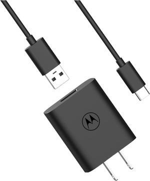 TurboPower 20 QC3.0 Charger with 1m USB-A to USB-C Cable for Moto G Play 2023/2024 G Power 2022/2023 5G G Stylus 2022/2022 5G/2023/2023 5G G 5G 2023/2024 Edge 2022/Edge+ 2022/2023