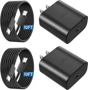 45W  Super Fast Phone Charger USB C Fast Charger  Charge Fast Charging Cord  Galaxy S25 S24 Ultra Charge 10FT Type C Charging Cable for  Galaxy S25 Ultra/S25/S24/S23/S22