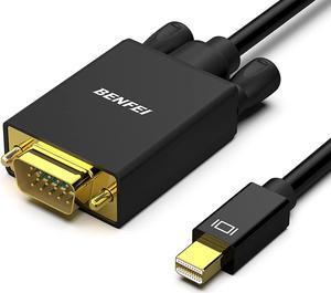 Mini DisplayPort to VGA 6 Feet Cable Mini DisplayPort to VGA Cable (Thunderbolt 2 Compatible) with MacBook Air/Pro Surface Pro/Dock Monitor Projector