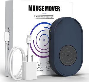 Mouse Jiggler Undetectable Mouse Mover Device Wiggler Shaker with Drive Free USB Cable and 5V1A Adapter Moves Mouse Automatically Keep PC Screen Active Blue