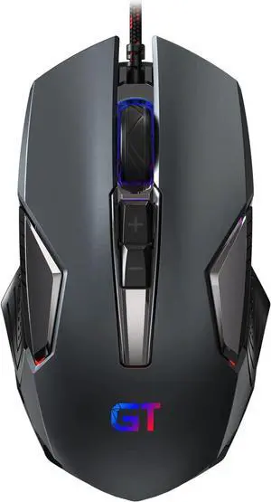 Gaming Mouse Wired RGB PC Gaming Mice 4 Color Backlight Ergonomic Optical Computer Wired Mouse with Fire Button for Desktop PC Laptop Gamer & Work