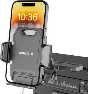 Sturdy CD Slot Phone Mount with One Hand Operation Design Hands-Free Car Phone Holder Universally Compatible with All iPhone & Android Cell Phones for Smartphone Mobile