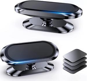 Universal Car Phone Mount Magnetic - All-Metal Car Mount for Smartphone & GPS - Cell Phone Holder for Car Dashboard. +100 to Safeness & Comfort