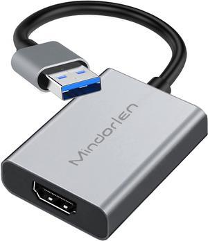 USB to HDMI Adapter for Monitor Windows 11/10 / 8 HDMI USB 3.0 Converter for Laptop USB HDMI Cable Adapter Multiple Monitors for Desktop PC TV
