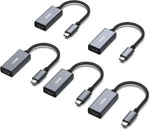 5 Pack USB C to HDMI Adapter 4K@60Hz USB Type-C to HDMI Adapter [Thunderbolt 3/4/5 Compatible] with iPhone 15 Pro/Max MacBook Pro/Air 2023 iPad Pro iMac S23 XPS 17 Surface Book