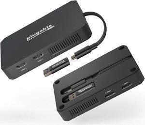 4 HDMI Multi Monitor Adapter USB 3.0 or USB C to HDMI Adapter Compatible with Windows and Mac Quad Adapter Supports 1920x1080@60Hz