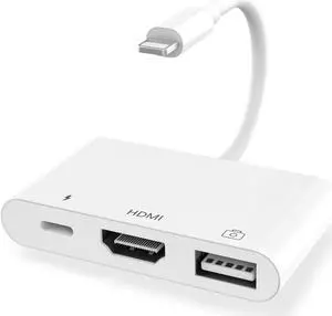 KOINSCON 3 in 1 USB Camera Adapter , Support USB Flash Drive, Keyboard, Mouse, Ethernet Adapter