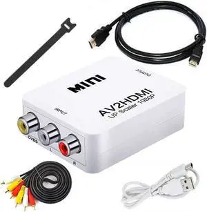 RCA to hdmi Converter(av to hdmi Converter) RCA to hdmi Adapter Convert Old-Fashioned Devices to HDMI Optionalav to hdmi,hdmi to av,av to vga,vga to av,vga to hdmi,hdmi to vga