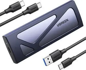 M.2 NVMe SSD Enclosure Tool-Free USB C External NVMe SSD Enclosure 10Gbps M.2 NVMe to USB Adapter USB 3.2 M.2 NVMe Reader Supports M and B&M Keys and Size 2230/2242 /2260/2280 SSDs