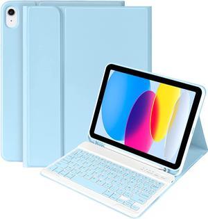 iPad 10th Generation Case with Keyboard(10.9",2022)(Only Compatible with 10th Generation 2022)-Keyboard Case with Pencil Holder,Detachable Bluetooth Keyboard Smart Case for iPad 10.9" 10th Gen(2022)