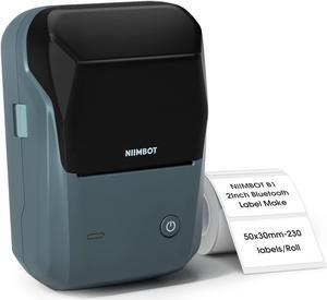NIIMBOT B1 Label Maker with Auto Identification,2 Inch Bluetooth Portable Label Printer Easy to Use for Office, Home, Business (with 2x1.18 inch Label)