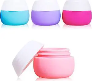 Gemice Travel Size Containers for Toiletries,1oz,4 Pack,Pink | TSA Approved Silicone Cream JarsLeak-proof Travel Accessories with Lid,For Cosmetic Makeup Face Body Hand Cream Gemice Travel Size Containers for Toiletries,1oz,4 Pack,Pink | TSA Approved Silicone Cream JarsLeak-proof Travel Accessories with Lid,For Cosmetic Makeup Face Body Hand Cream
