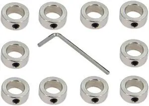 10PCS/Pack Silver 12mm Bore Shaft Lock Collar T12 Lead Screw Lock Ring Stainless Steel Material Isolation for 3D Printer Accessories(12mm-Silver) 10PCS/Pack Silver 12mm Bore Shaft Lock Collar T12 Lead Screw Lock Ring Stainless Steel Material Isolation for 3D Printer Accessories(12mm-Silver)