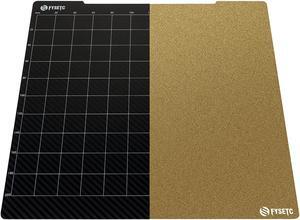 FYSETC Prusa Build Plate MK52 MK3S+ MK4 Spring Steel Surface: Textured PEI - PET-CF Double-Sided Flexible PEI Sheet 253.8x241mm Hot Bed Cover for Filament PLA ABS for MK2 MK2.5 MK3 MK3S 3D Printer