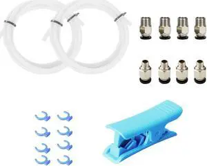 3D Printer Bowden Tube 2M, PTFE Tube Teflon Bowden Tubing with high Grade PC4-M6 & PC4-M10 Pneumatic Fittings,Tube Cutter, for 1.75mm Filament Ender 3/Ender 3 V2/Ender 3 Pro/CR 10 Series 3D Printer Bowden Tube 2M, PTFE Tube Teflon Bowden Tubing with high Grade PC4-M6 & PC4-M10 Pneumatic Fittings,Tube Cutter, for 1.75mm Filament Ender 3/Ender 3 V2/Ender 3 Pro/CR 10 Series
