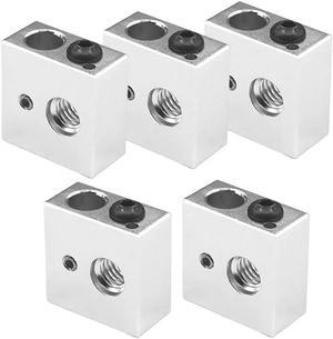 Saiper Aluminum Heater Block Specialized for MK7 MK8 Makerbot Reprap 3D Printer Extruder Kit (Pack of 5pcs), Welcome to consult