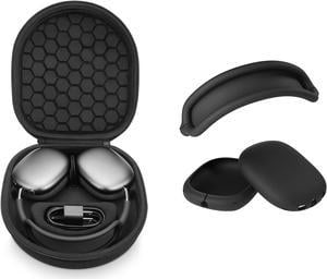 Smart Case for AirPods Max Headphones Supports Sleep Mode with AirPods Max Silicone Earpad Cover and Headband Cover Anti-Scratch Accessories Hard Organizer Portable Carry Travel