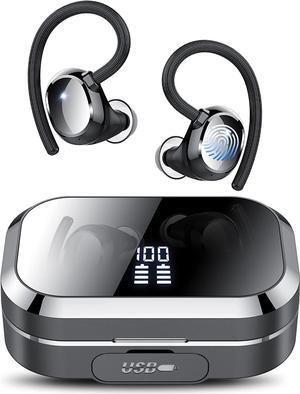 KT1 Ear Buds Wireless Earbuds V5.3 Bluetooth Earbuds 120Hrs Playtime, 4.7g Mini Size Painless Wear, IPX7 Waterproof, Deep Bass 2.0, Over-Ear Earbuds Wireless Bluetooth Headphones for Sport Running