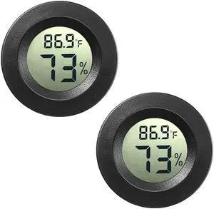 2-Pack Mini Hygrometer Thermometer Digital LCD Monitor Indoor/Outdoor Humidity Meter Gauge Temperature for Humidifiers Dehumidifiers Greenhouse Reptile Humidor Fahrenheit()/ Celsius() 2-Pack Mini Hygrometer Thermometer Digital LCD Monitor Indoor/Outdoor Humidity Meter Gauge Temperature for Humidifiers Dehumidifiers Greenhouse Reptile Humidor Fahrenheit()/ Celsius()