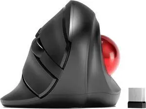 Wireless Trackball Mouse 2023 New Upgrade Ergonomic Mouse with Wireless Vertical Rollerball Computer Mouse 3 Adjustable DPI Easy Thumb Control for PC Laptop Mac Windows - Black Wireless Trackball Mouse 2023 New Upgrade Ergonomic Mouse with Wireless Vertical Rollerball Computer Mouse 3 Adjustable DPI Easy Thumb Control for PC Laptop Mac Windows - Black