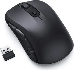 Bluetooth MacBook Mouse Wireless Portable Silent Multi-Device Laptop Mouse Computer Mice(BT1+BT2+2.4G) for Windows/Mac OS-Black Bluetooth MacBook Mouse Wireless Portable Silent Multi-Device Laptop Mouse Computer Mice(BT1+BT2+2.4G) for Windows/Mac OS-Black
