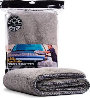 Chemical Guys, Woolly Mammoth Large Microfiber Drying Towel, 36 x 25 in | Ultra-plush oversized towel soaks up water fast to dry the whole vehicle, soft and scratch-free on paint Chemical Guys, Woolly Mammoth Large Microfiber Drying Towel, 36 x 25 in | Ultra-plush oversized towel soaks up water fast to dry the whole vehicle, soft and scratch-free on paint